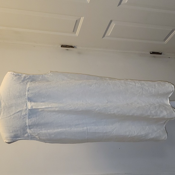 Eileen Fisher White Organic Linen Sleeveless Tunic XL - Picture 5 of 10